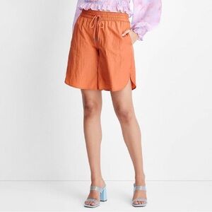 Future Collective- Casual Drawstring Women’s Orange Shorts